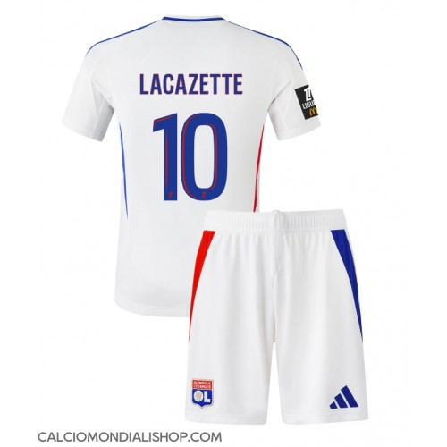 Maglie da calcio Olympique Lyonnais Alexandre Lacazette #10 Prima Maglia Bambino 2024-25 Manica Corta (+ Pantaloni corti)